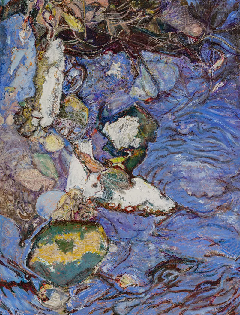Pamela Zwehl-Burke, Crossing 13, oil stick on paper , 38x50 in.
