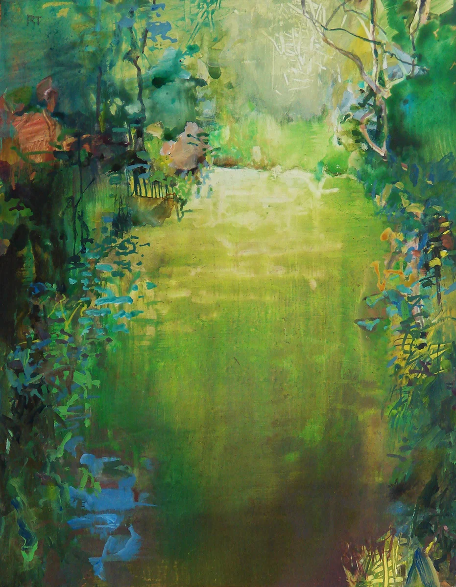 Randall David Tipton, The Flooded Trail 2 , watermedia on Yupo paper, 14x11 in.