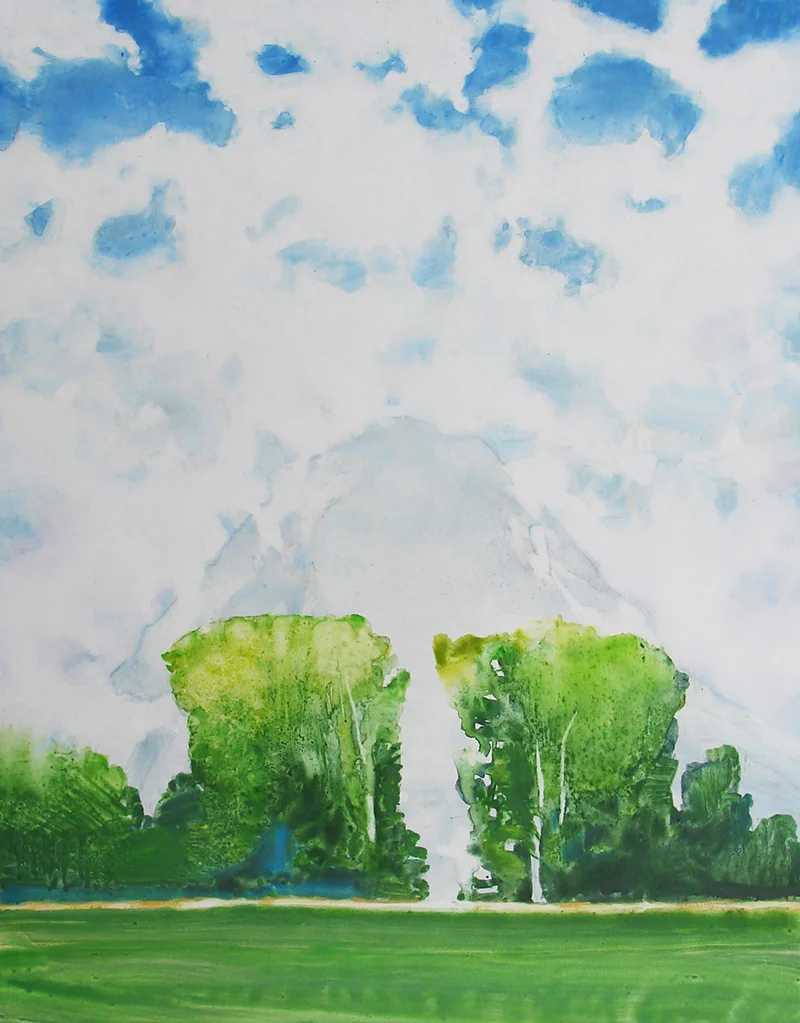 tipton-The Mountain from the Train watercolor on Terraskin 14x11 $425 .jpg