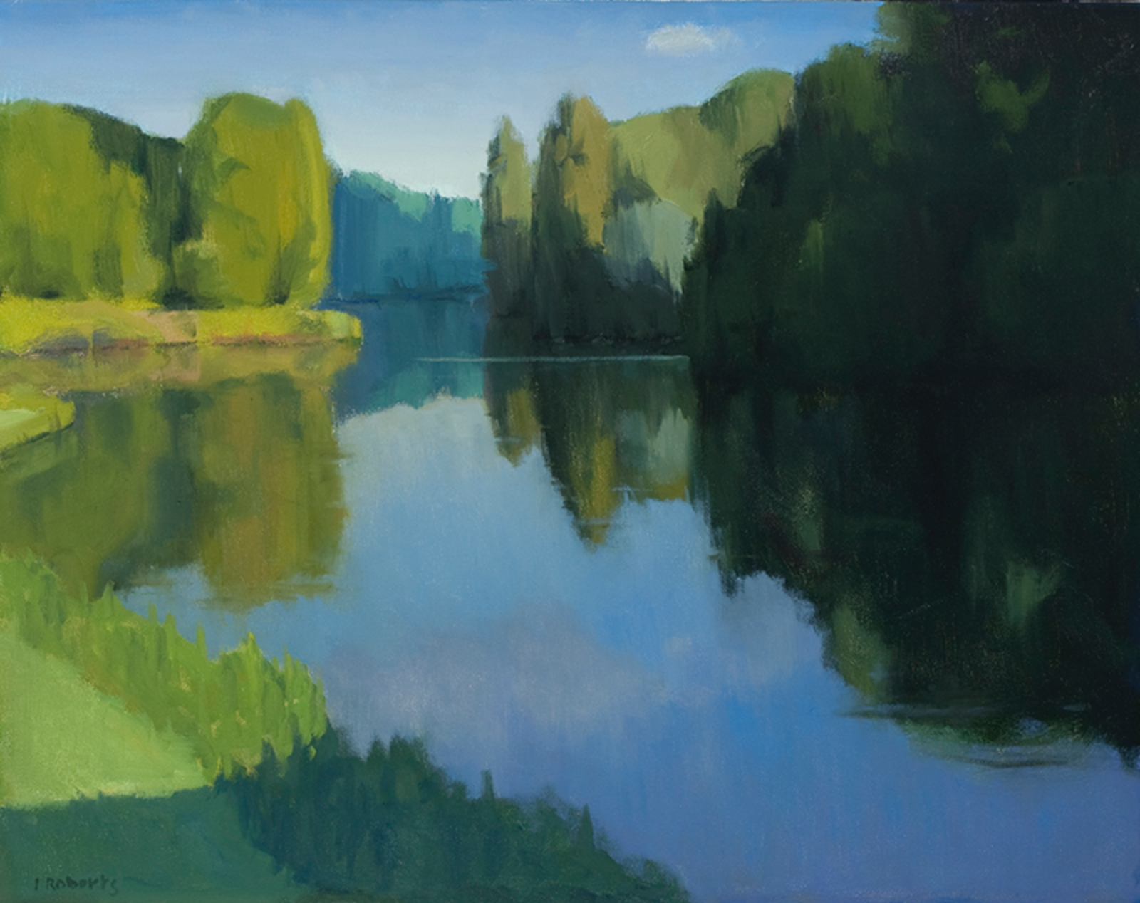 Ian Roberts, Light on the Loing, oil, 24x30 in.