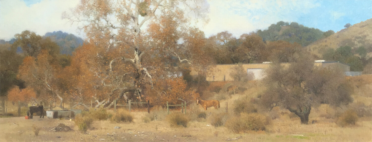 Ann Lofquist, Dry December , oil, 26.75x69 in.
