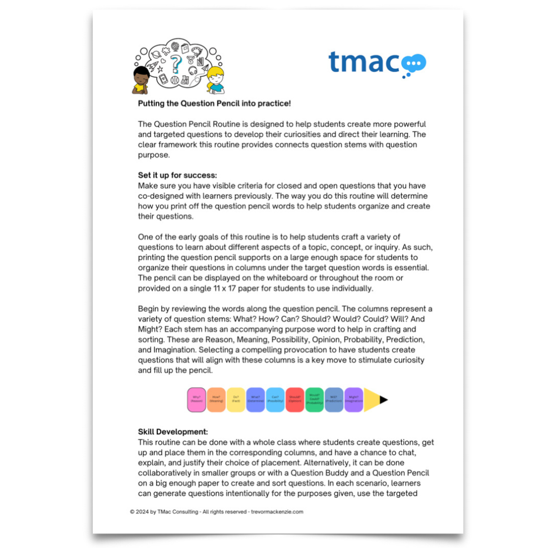 Question Routines — Trevor MacKenzie