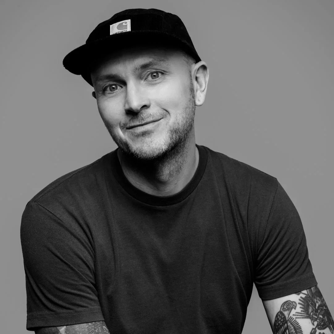 Mark Binks, a professional headshot photographer in his Toronto studio.