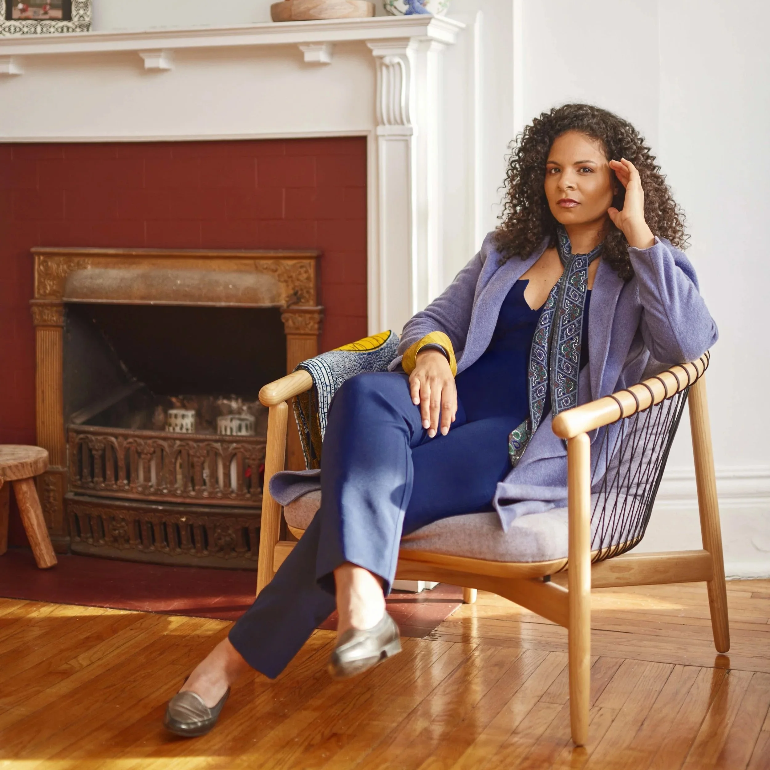 Stylish woman in corporat branding session