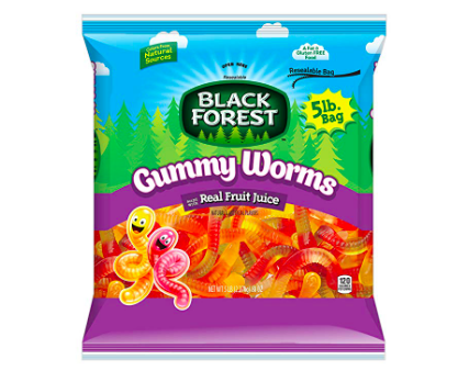 Dye free gummy worms