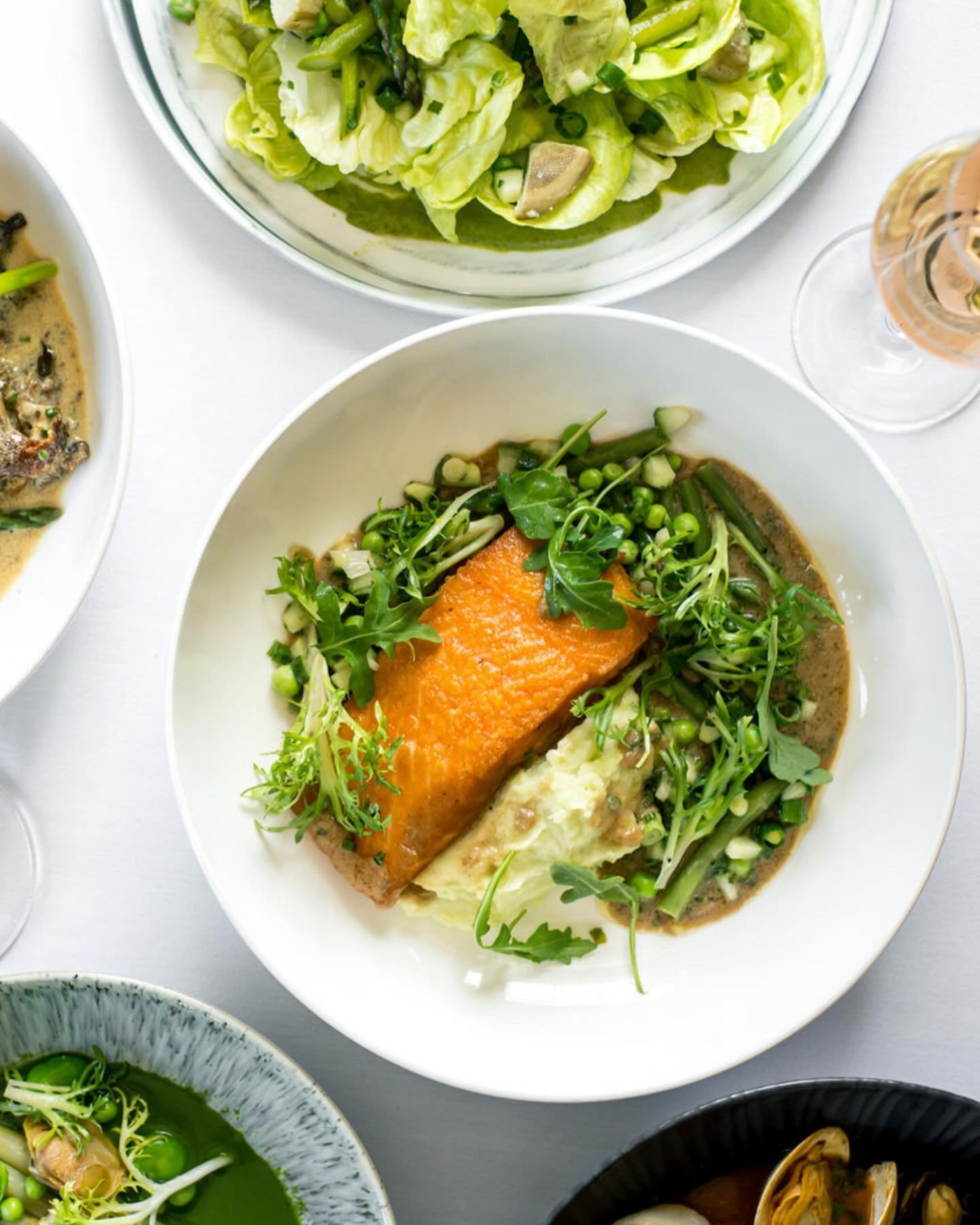 Spring is here and we&rsquo;re in it for the pops of freshness from our salmon and ravigote to octopus with fresh chickpea and ramp hummus. Come enjoy the experience!