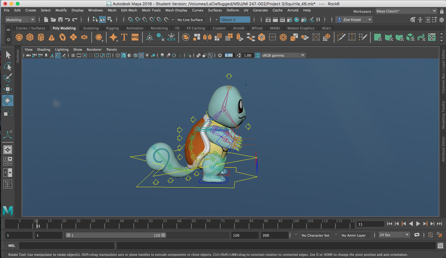 Zoe Kissel Blog Writing In Filmic Terms 3d modeling squirtle