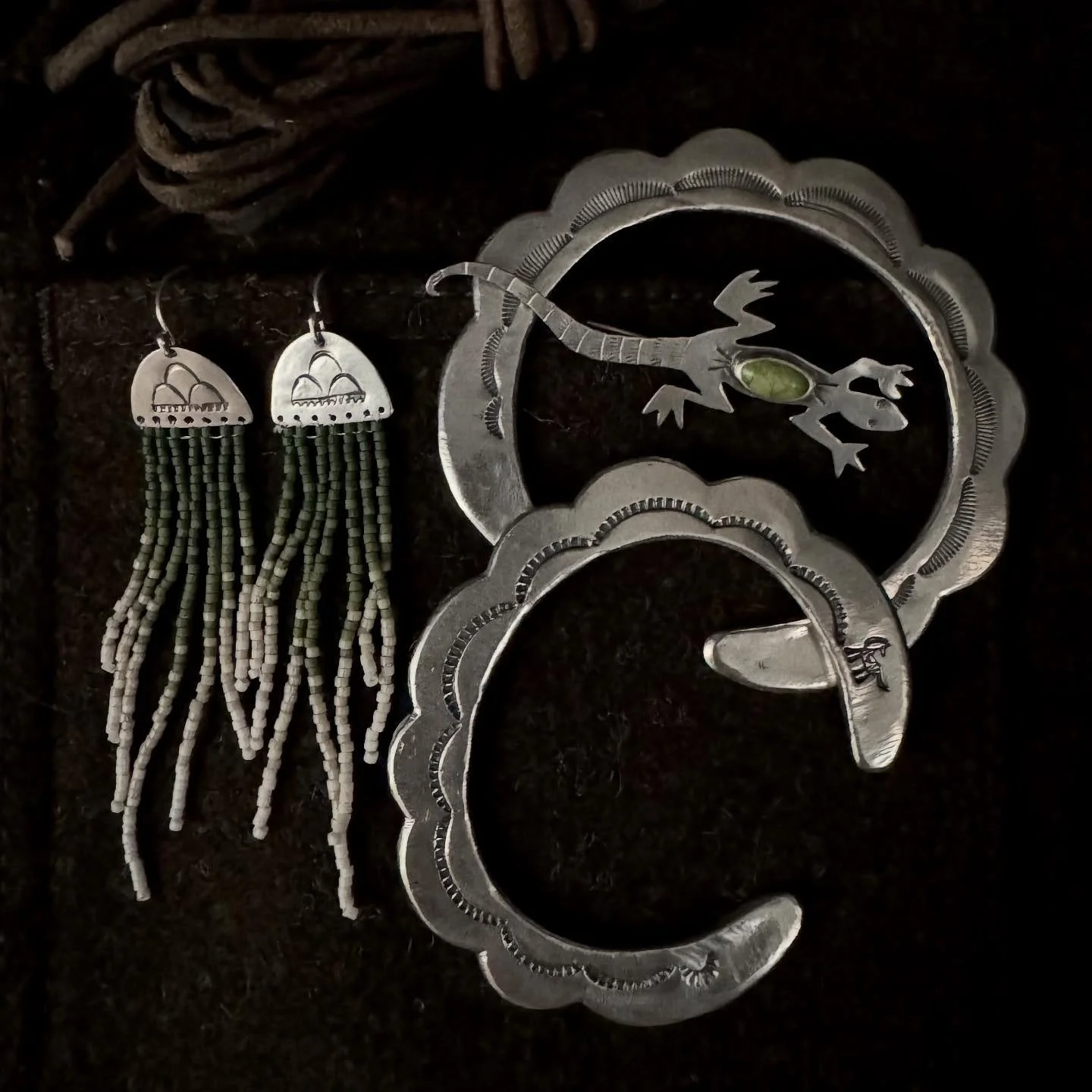 ⚒️SHOP UPDATE⚒️⁣
⁣
I&rsquo;m all ready to go with the new collection. Here&rsquo;s a few more of the pieces that will be available. ⁣
⁣
I have two Chiricahua cuffs up for grabs. One is small and one is medium.  I&rsquo;m hoping the people that have i