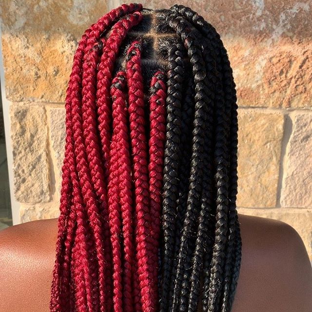 Large Box braids by Aqueelah El-Amin