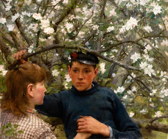 The promise. Henry Scott Tuke. Love is blind. Are animals?