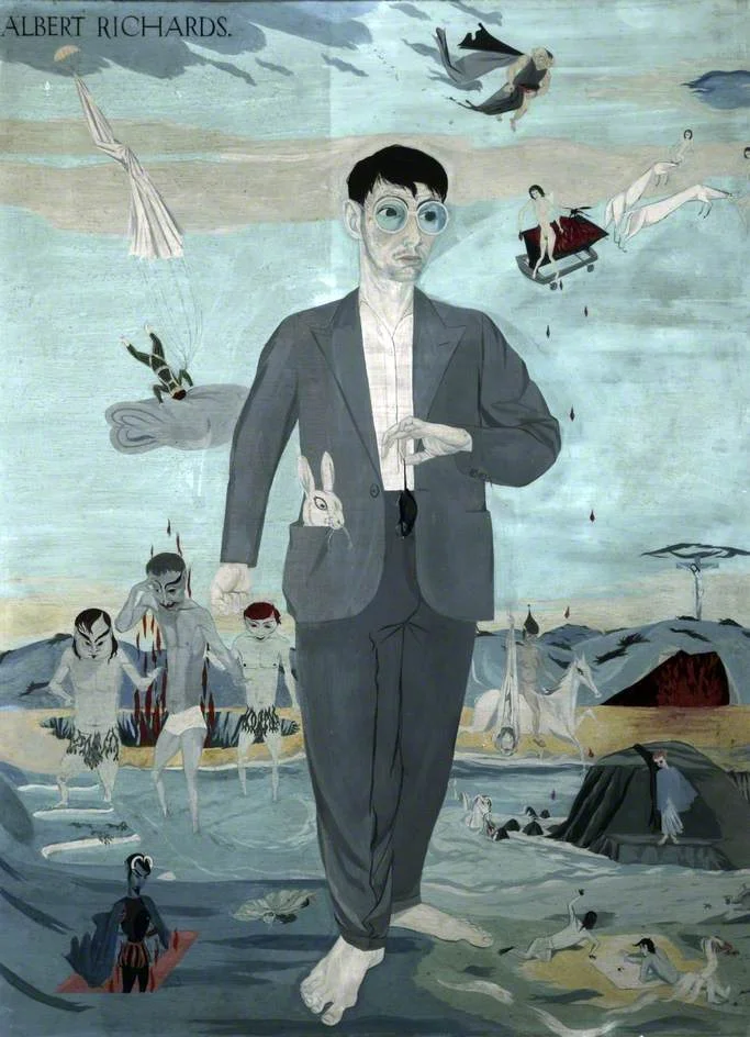 The Seven Legends: Self Portrait. Albert Richards. Not enough oxygen and you become blue in the face. Albert Richards was the youngest of three official British war artists to die in combat during WWII.