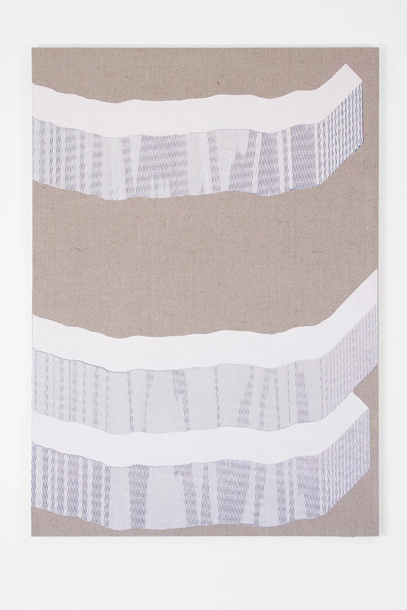 Hotzestrasse 23, silkscreen ink on canvas mounted to panel, 33 x 23 inches, 2014
