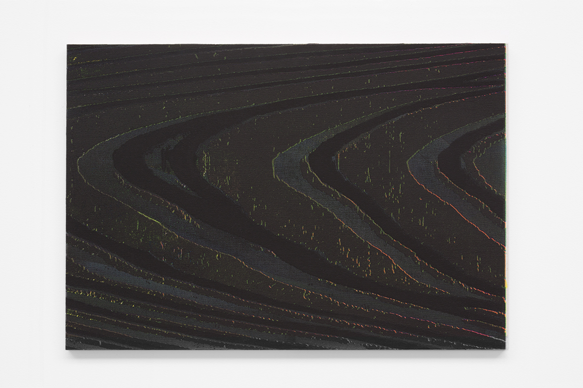 Hotzestrasse 23, silkscreen ink on canvas mounted to panel, 16.5 x 23 inches, 2014