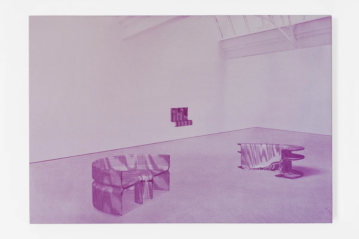 Graham McDougal and Elizabeth Corkery, the Modern Interior at Firstdraft , Interior, silkscreen and acrylic on panel, 11 x 16.75 inches, 2014
