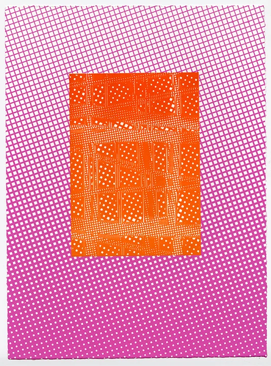 Untitled (AR 265-282 May 81), letterpress and screen print on Somerset textured paper, plate 8.25 x 5.75, paper 15 x 11 inches, 2015