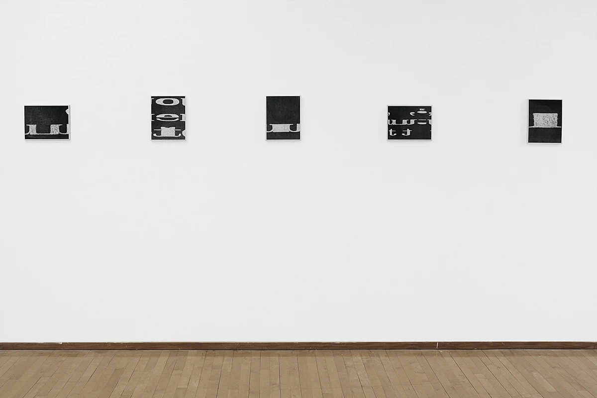 Untitled (AiA129), silkscreen ink and gesso on panel, 11 x 8.5 inches, 2010
