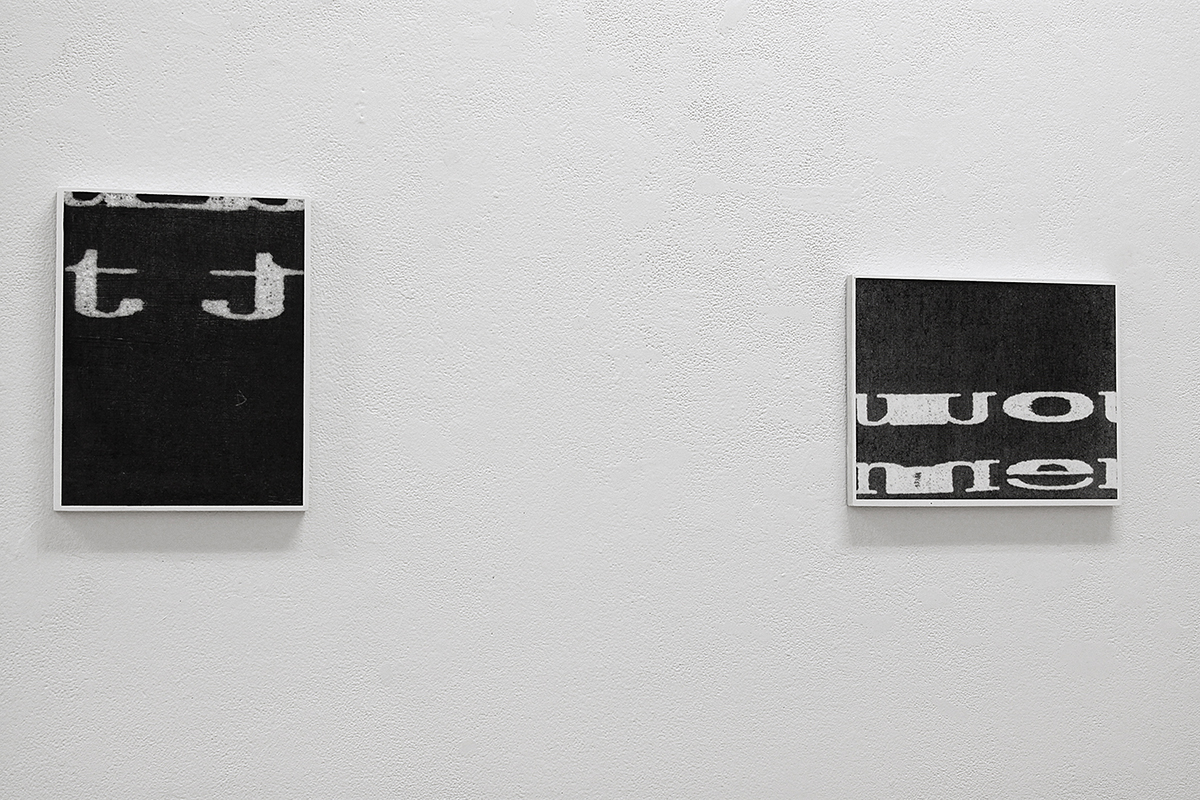 Untitled (AiA129), silkscreen ink and gesso on panel, 8.5 x 11 inches, 2010