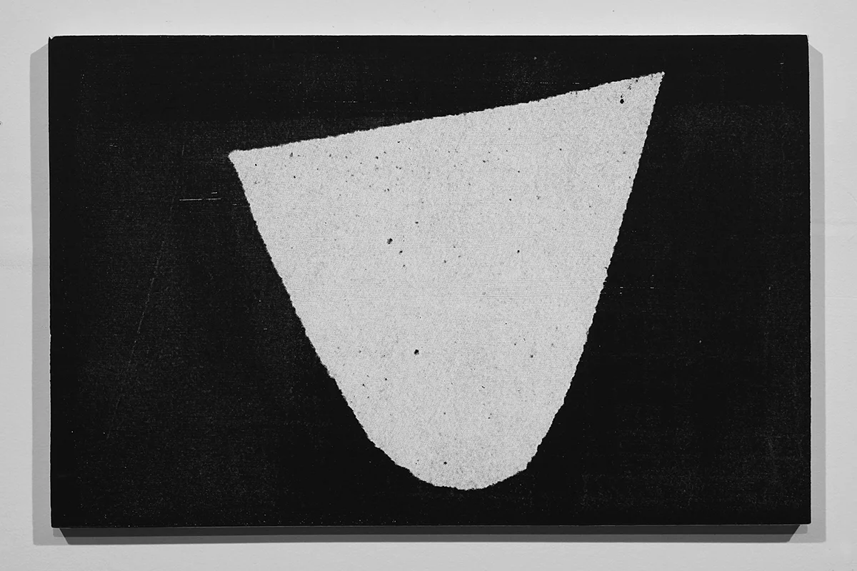 Untitled (F10/22/47), silkscreen ink and gesso on panel, 11 x 17 inches, 2012
