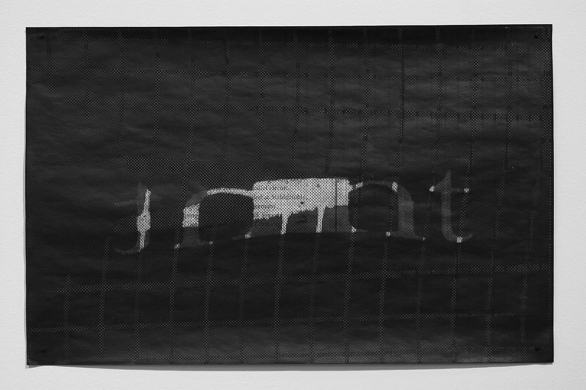 Untitled (F10/22/47), silkscreen over photocopy and laser-print, 11 x 17 inches, 2012
