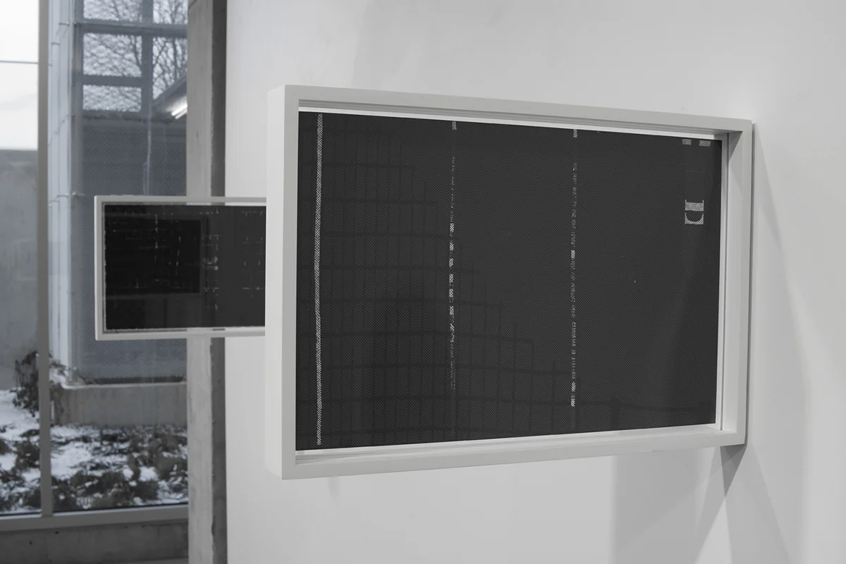 Untitled (F10/22/47), silkscreen over photocopy and laser-print, 11 x 17 inches each, 2012