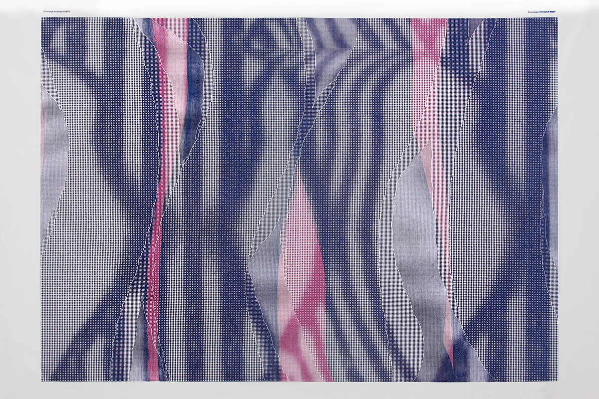 Casting, screen print on cotton, 38 x 54 inches, 2017