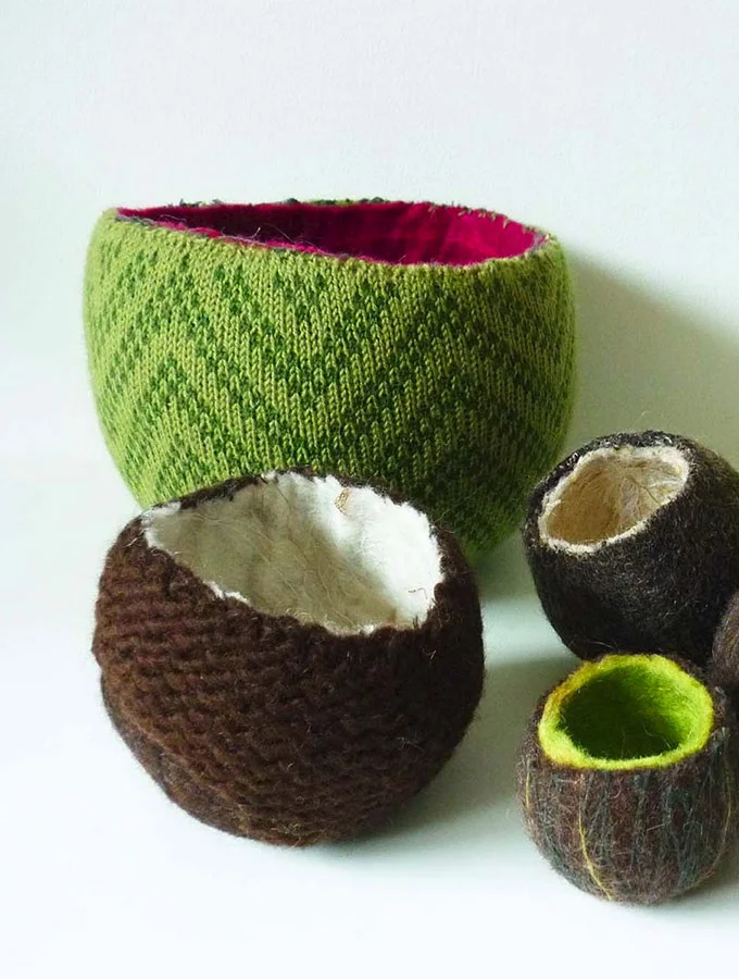 Artiste textile française CAM DUP - Camille Dupuis - felted pots