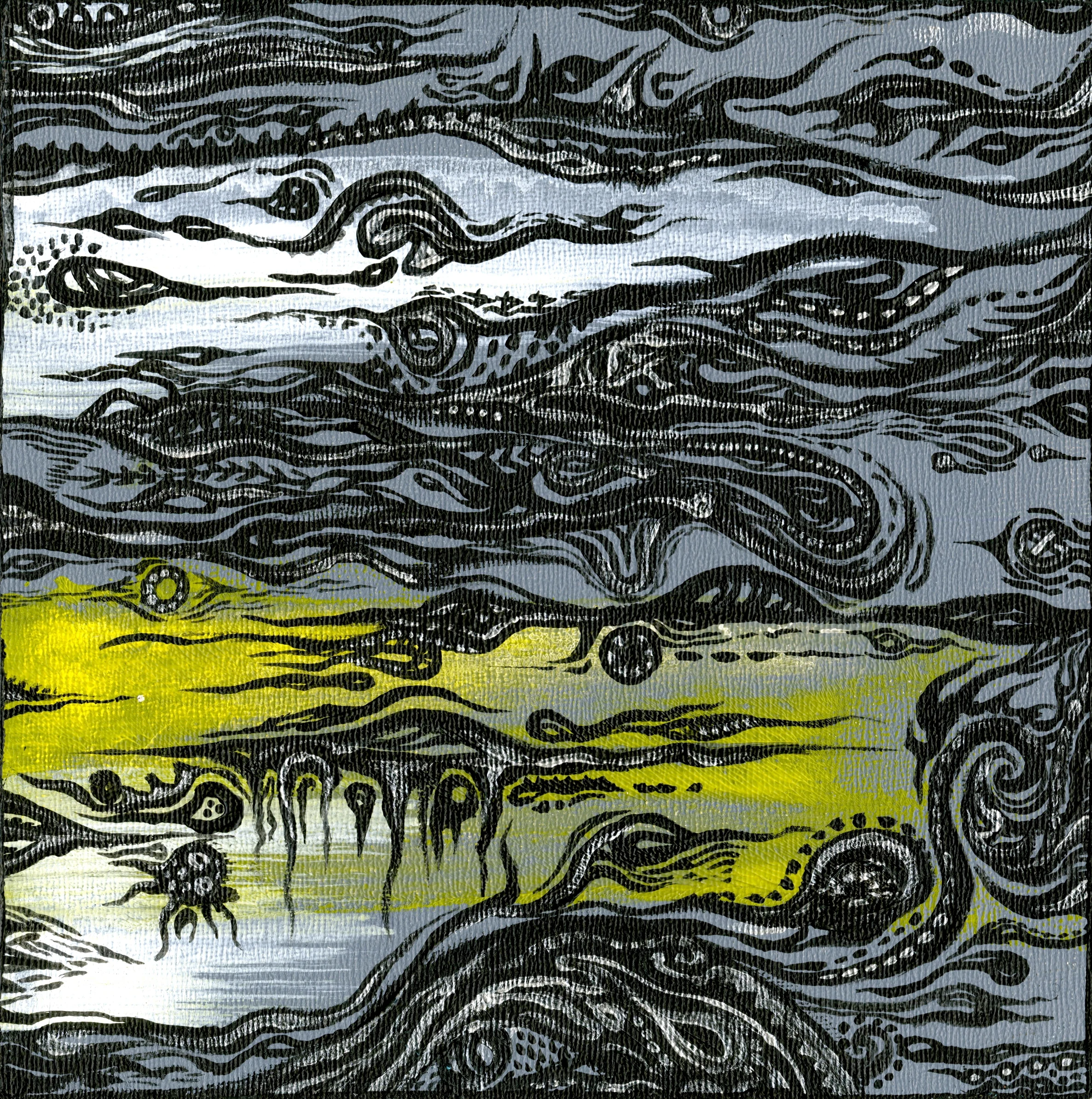 Acrylic on wood panel, 8" x 8"