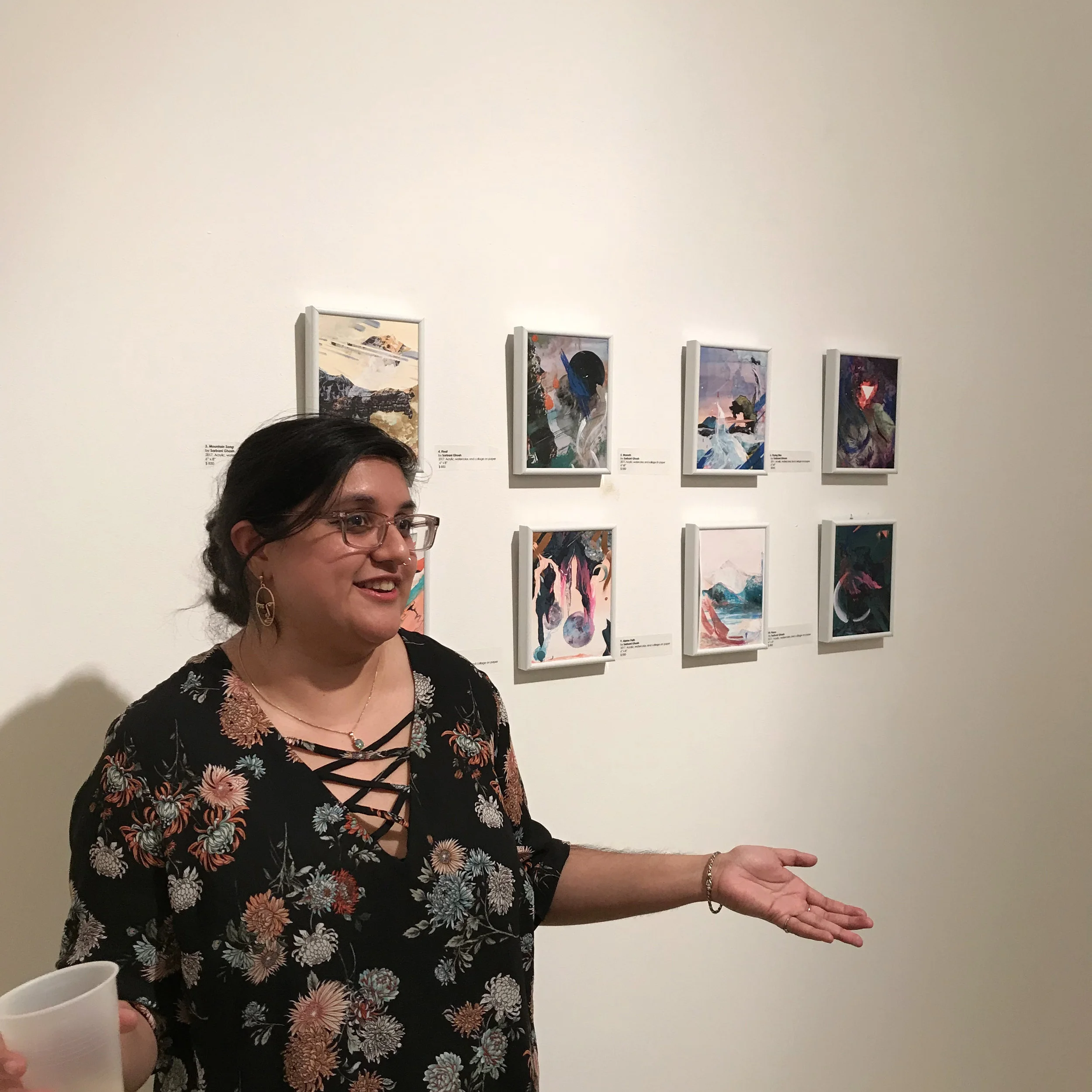 Artist Sarbani Ghosh presenting her work