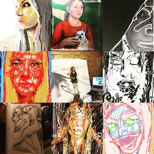 #2017bestnine Accordig to technology these are the best 9. This is a new account and I look forward to posting my #paintings that are nearly finished as well as new #illustrations and #installations thank you all for your creative community support. 
