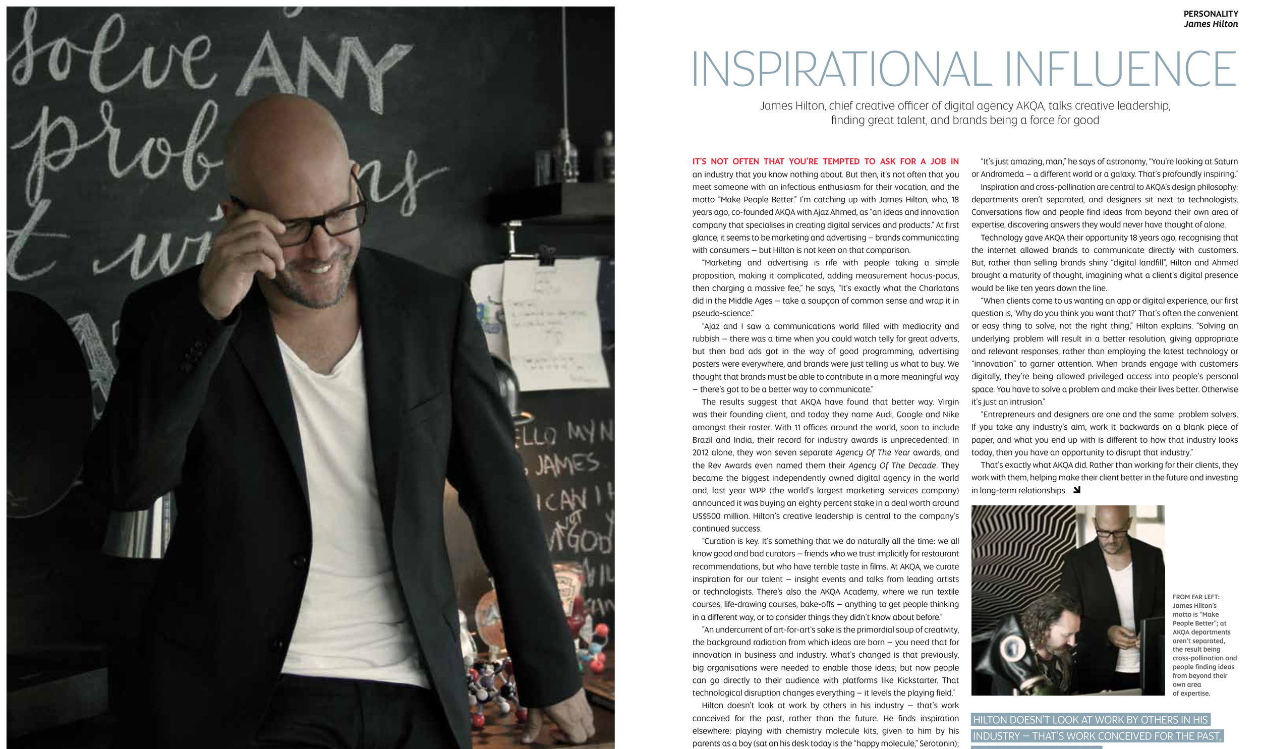 Photo of James Hilton interview