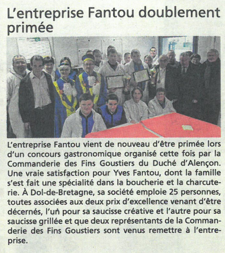 L'entreprise FANTOU doublement primée