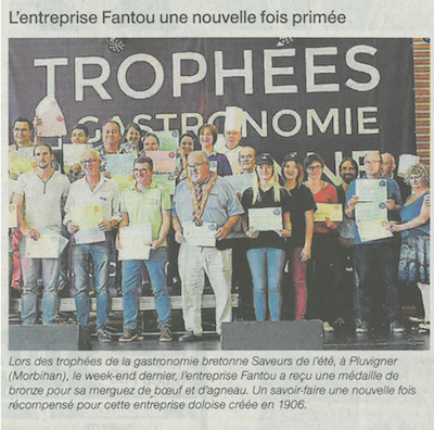 L'entreprise Fantou une nouvelle fois primée