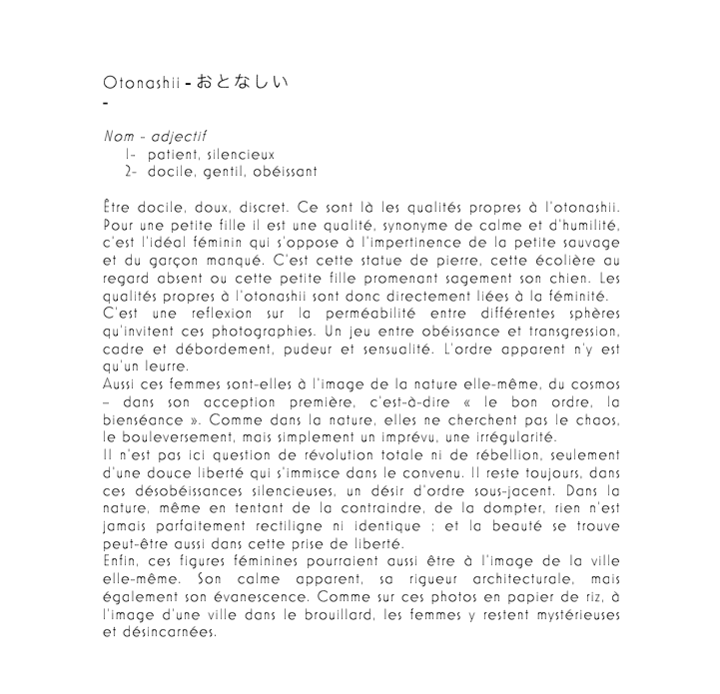   texte : Marie Farmachi     