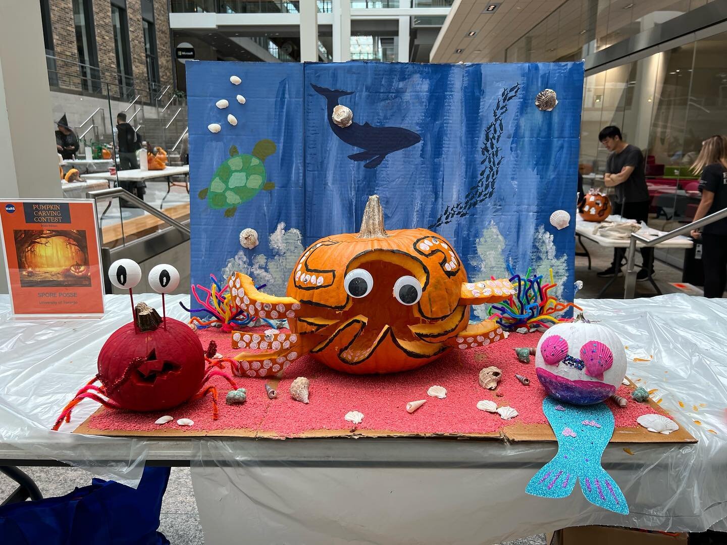 The Reinke lab is back with subpar carving skills and excellent gluing skills! Under the sea 🌊 🐠 🐙. Not sponsored by Dollarama (but could be?)