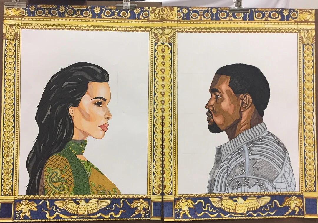 Completed figures and frames