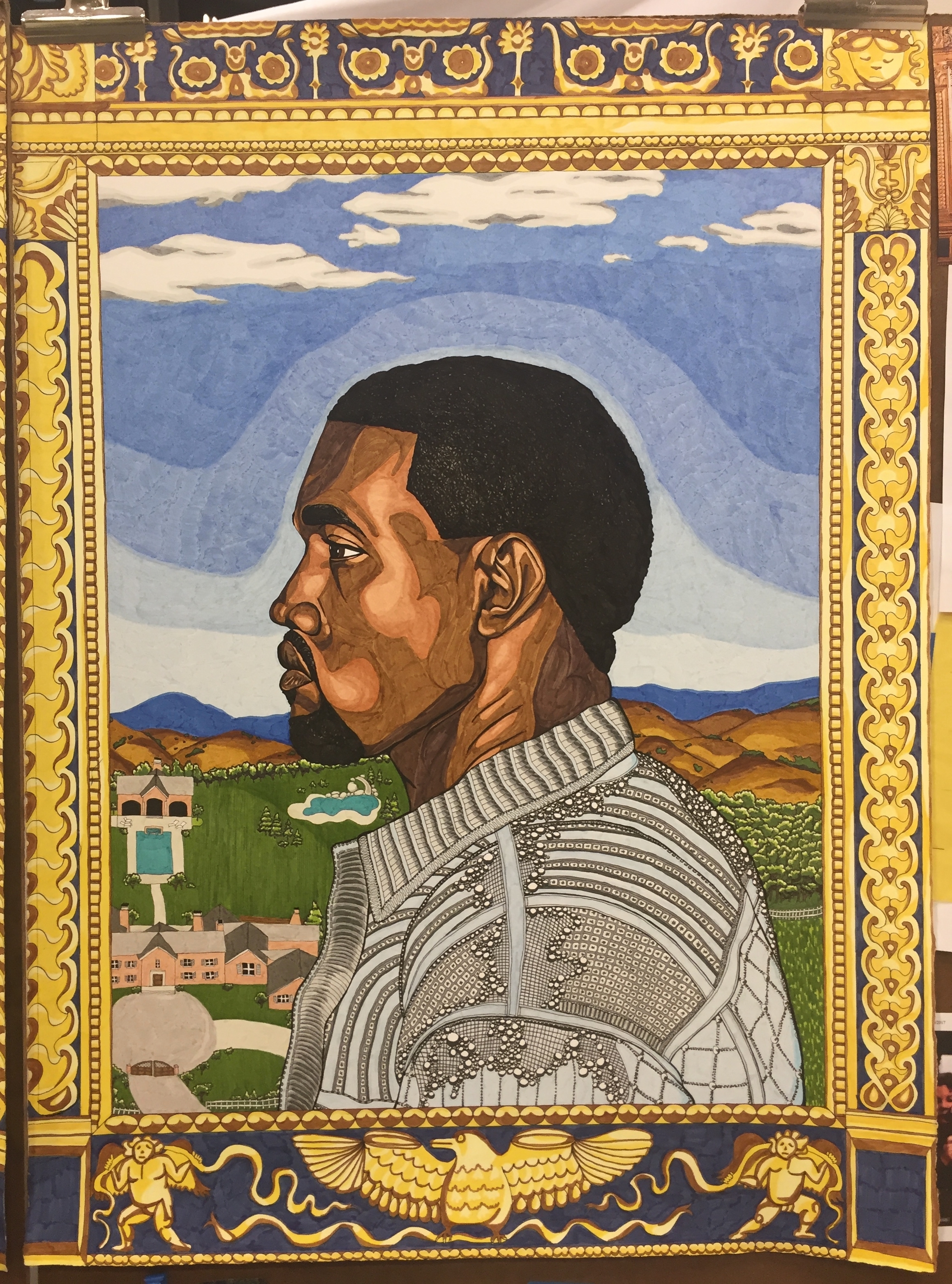 Kanye with completed background