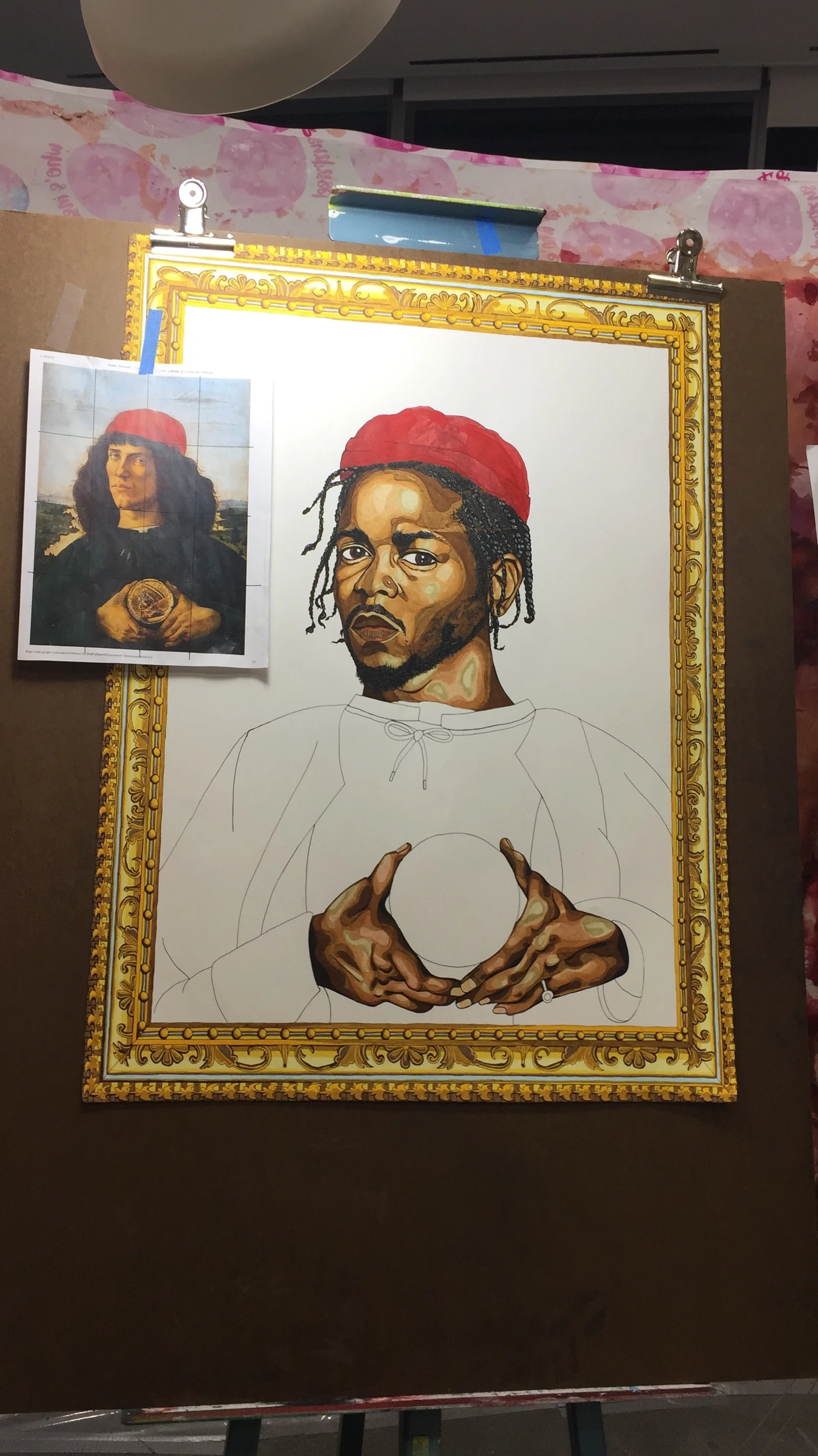 I used ink marker for his skin!