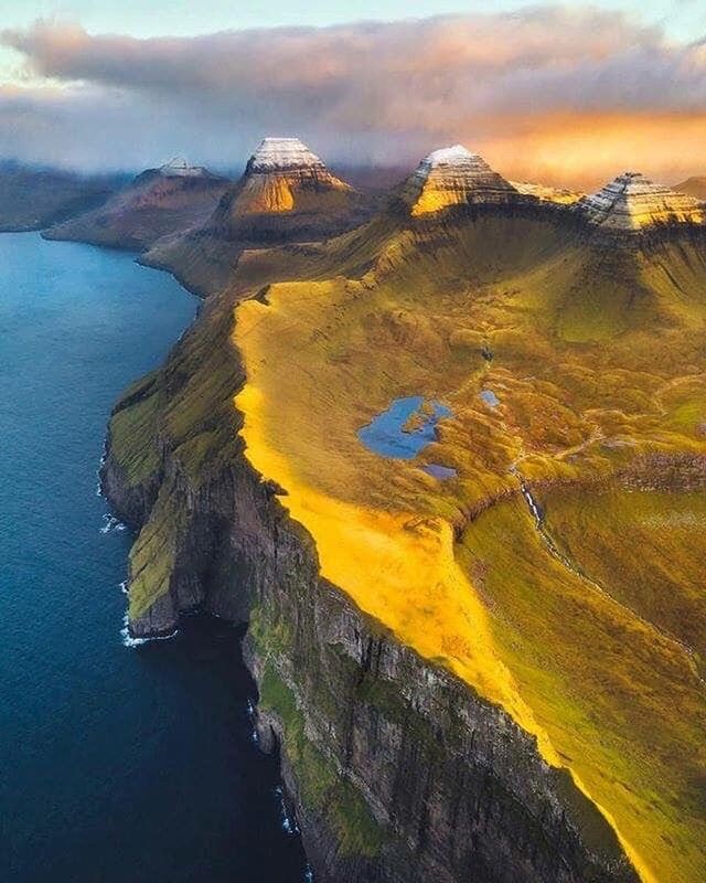 Una vista a&eacute;rea a las Islas Feroe 🇫🇴