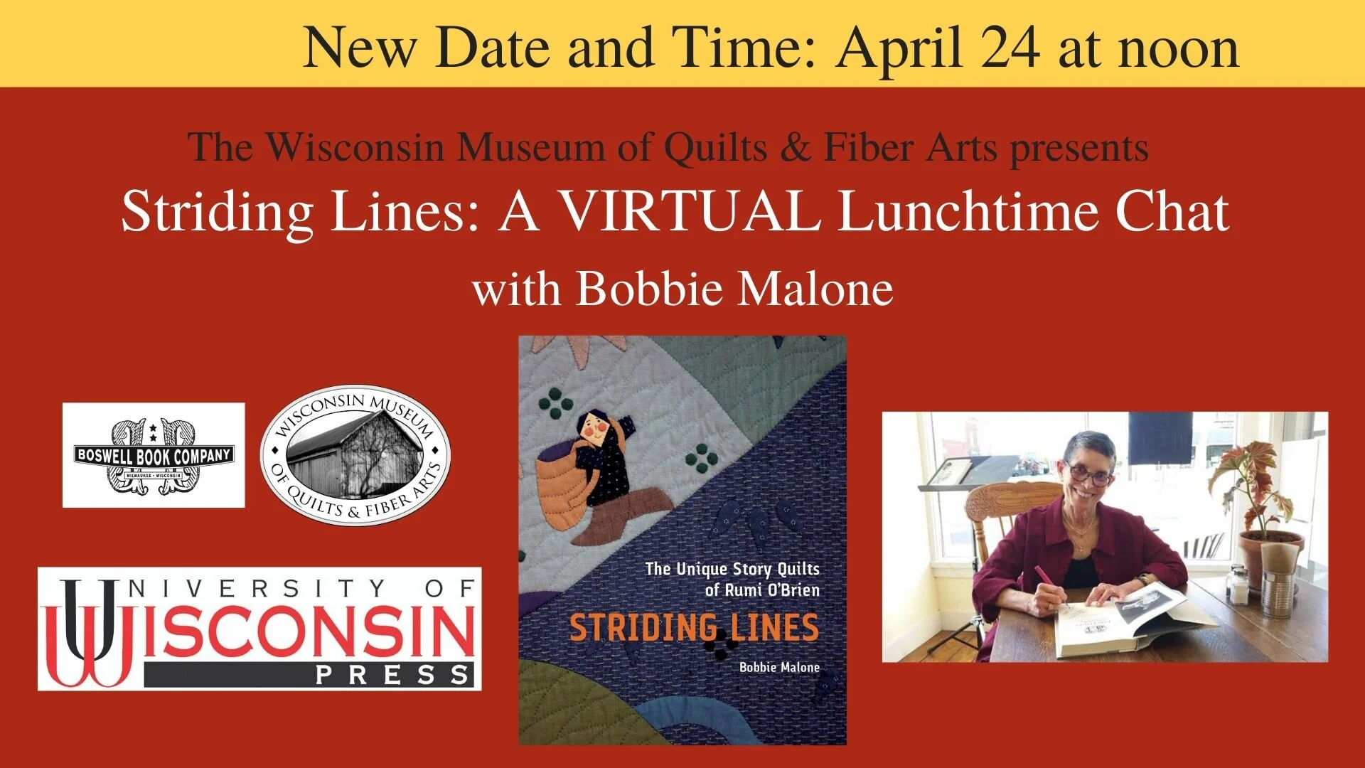 Striding Lines: A Virtual Lunchtime Chat with Bobbie Malone — Wisconsin ...