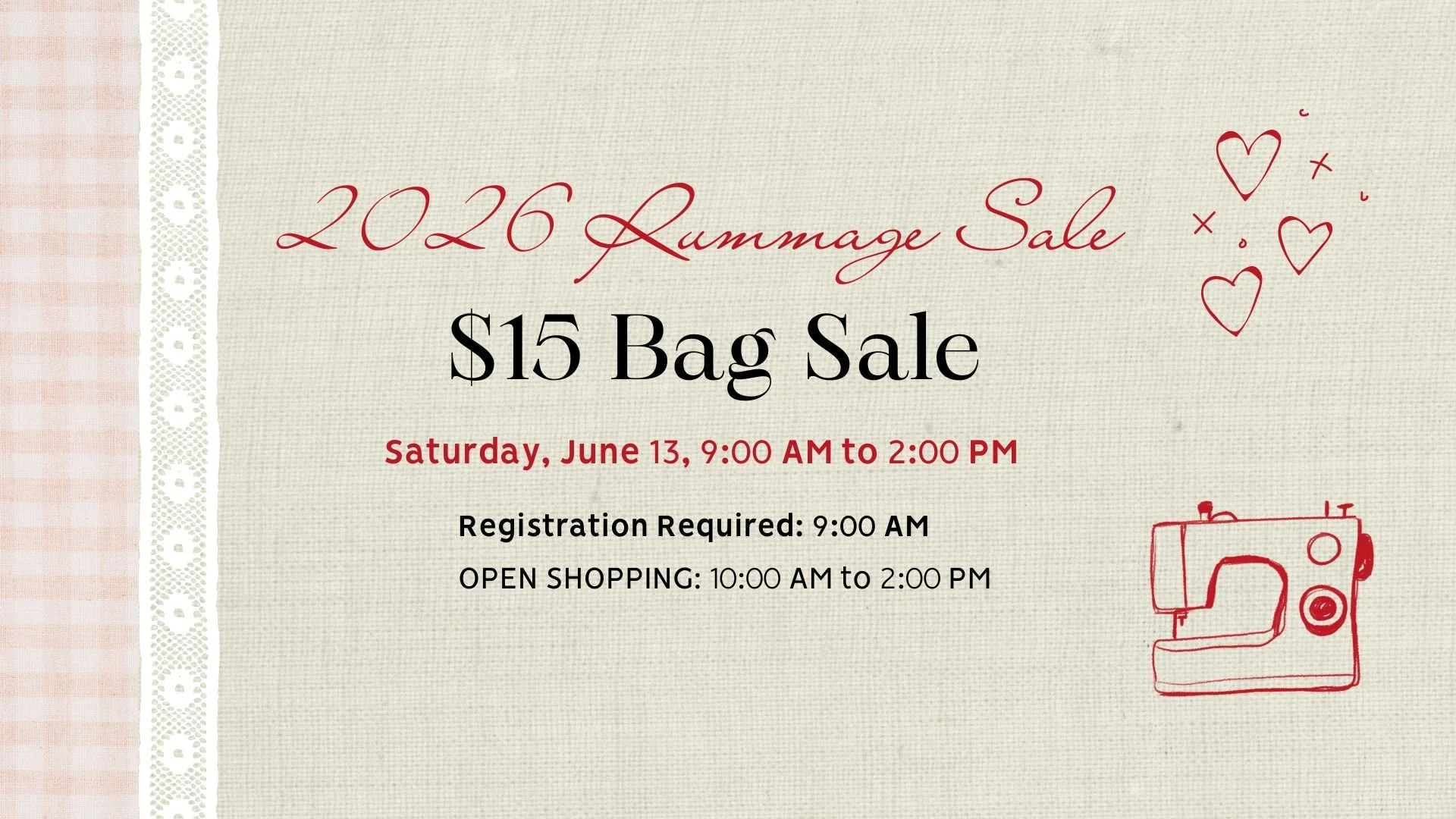 Annual Fiber Rummage Bag Sale 2026