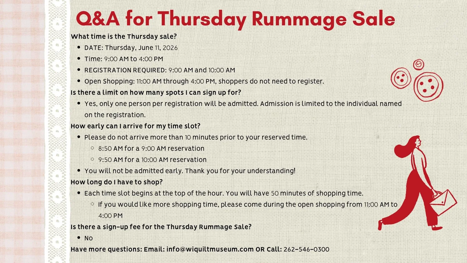 Annual Fiber Rummage Sale 2026 — Wisconsin Museum of Quilts and Fiber Arts
