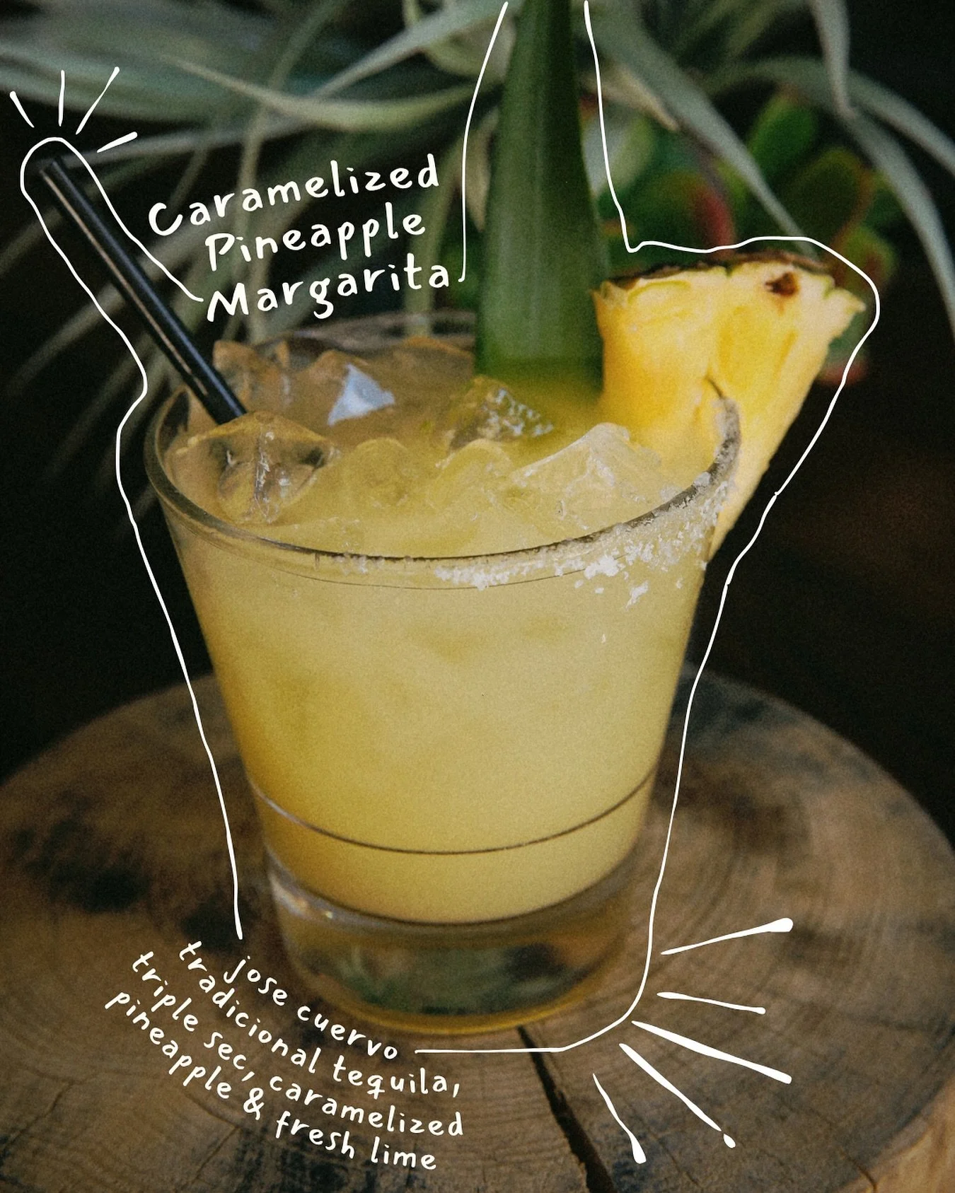 Try our Caramelized Pineapple Margarita to start your week off right! 💛