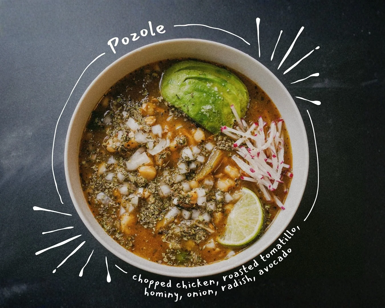 It&rsquo;s a pozole kind of day. Come grab a bowl! 🌶️🍲