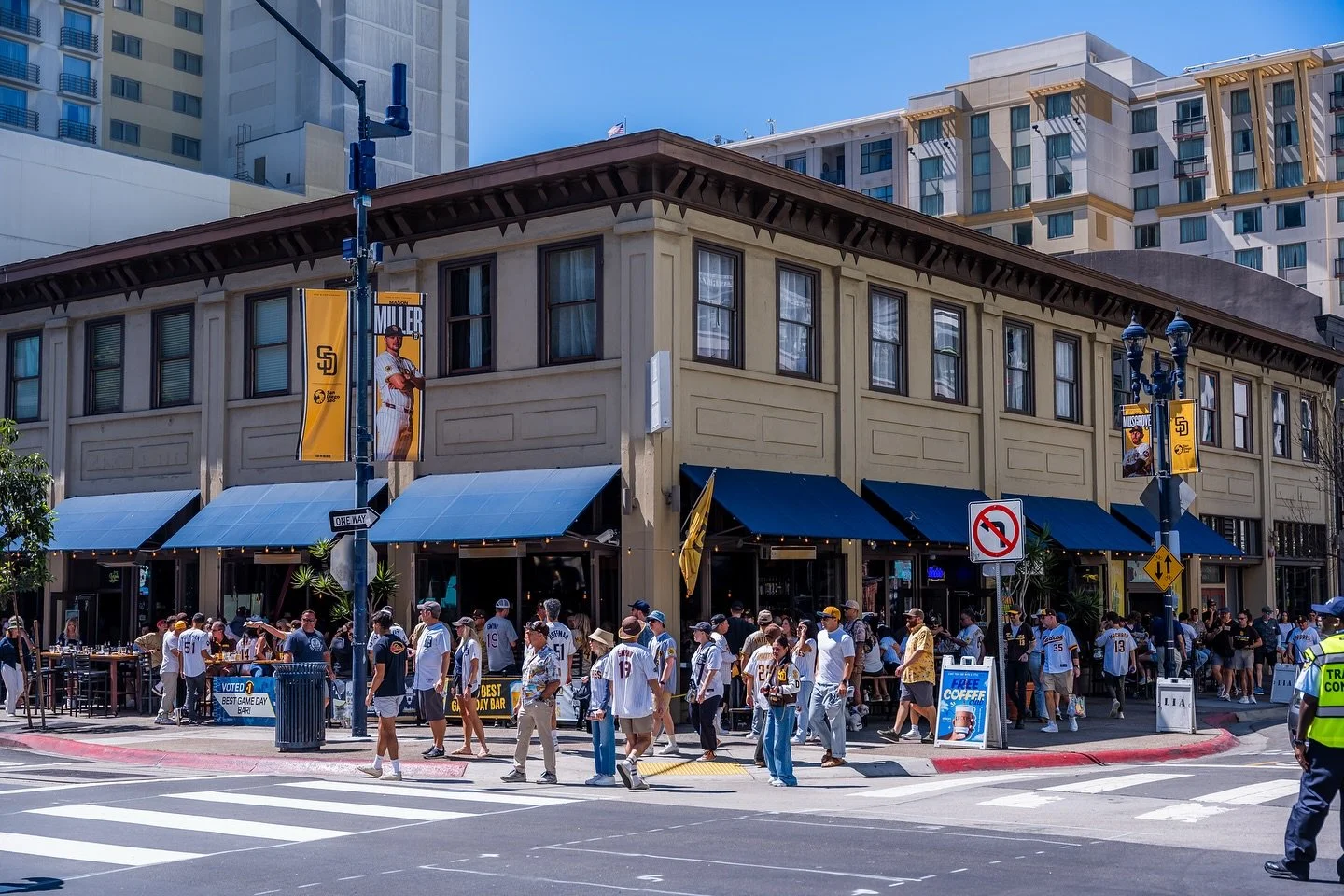 4 straight days of Padres baseball starts now!💛 Your pregame/postgame corner awaits, right across from Petco Park!