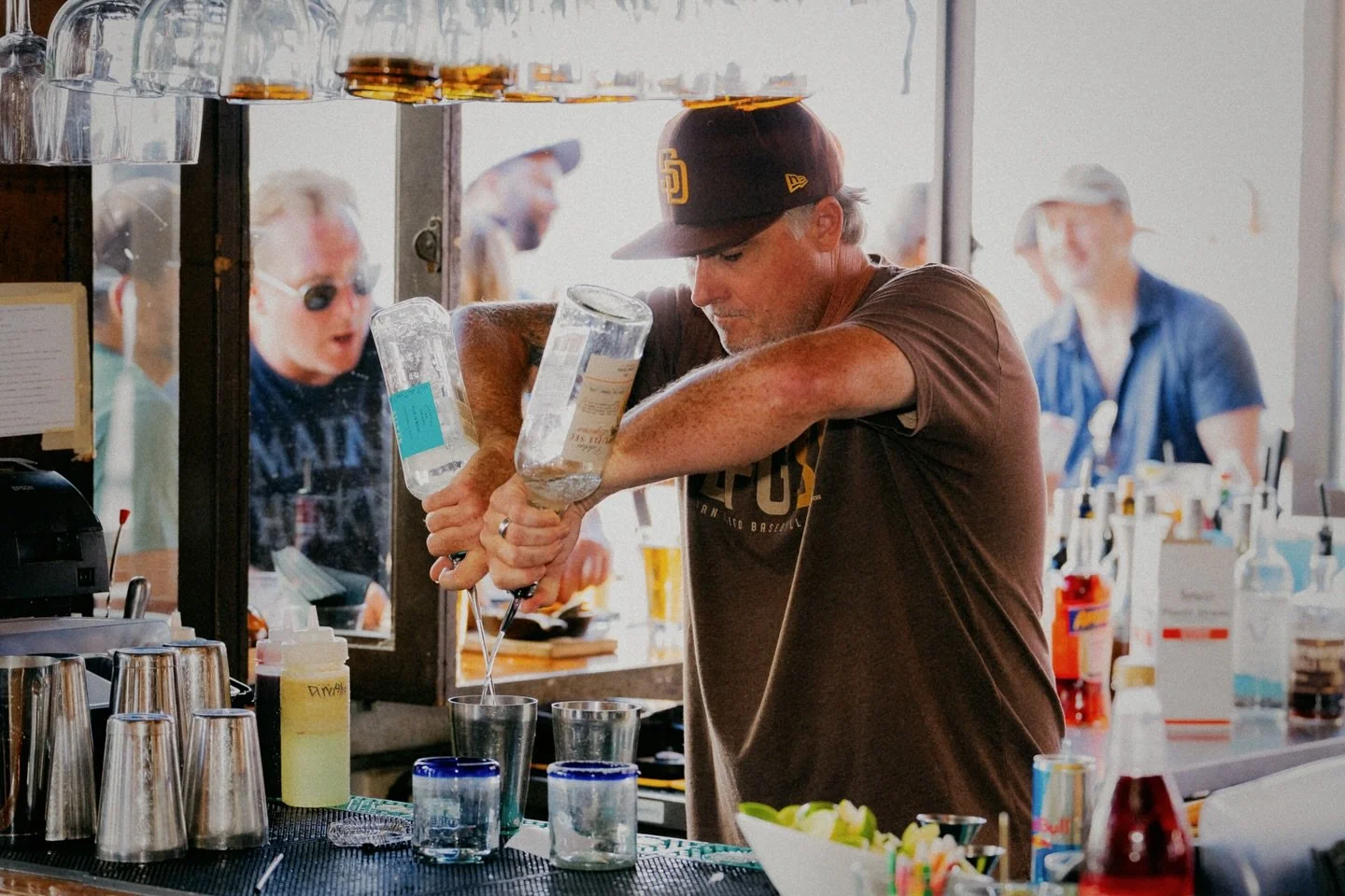 Clocked in and LOCKED in for 4 straight days of Padres baseball! Meet us across from Petco for your pregame, postgame, and every inning in between ⚾️🍹