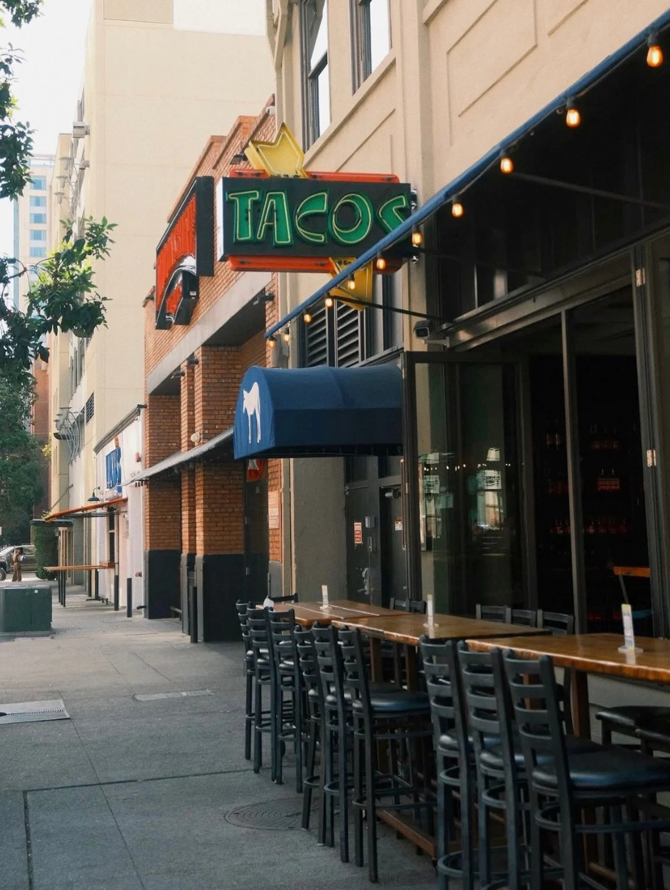 Follow the sign for tasty tacos, weekend brunch, and tequila! 🌮🥂