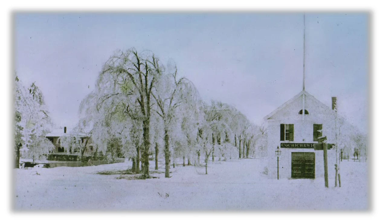 Cochichewick Fire House in the Winter