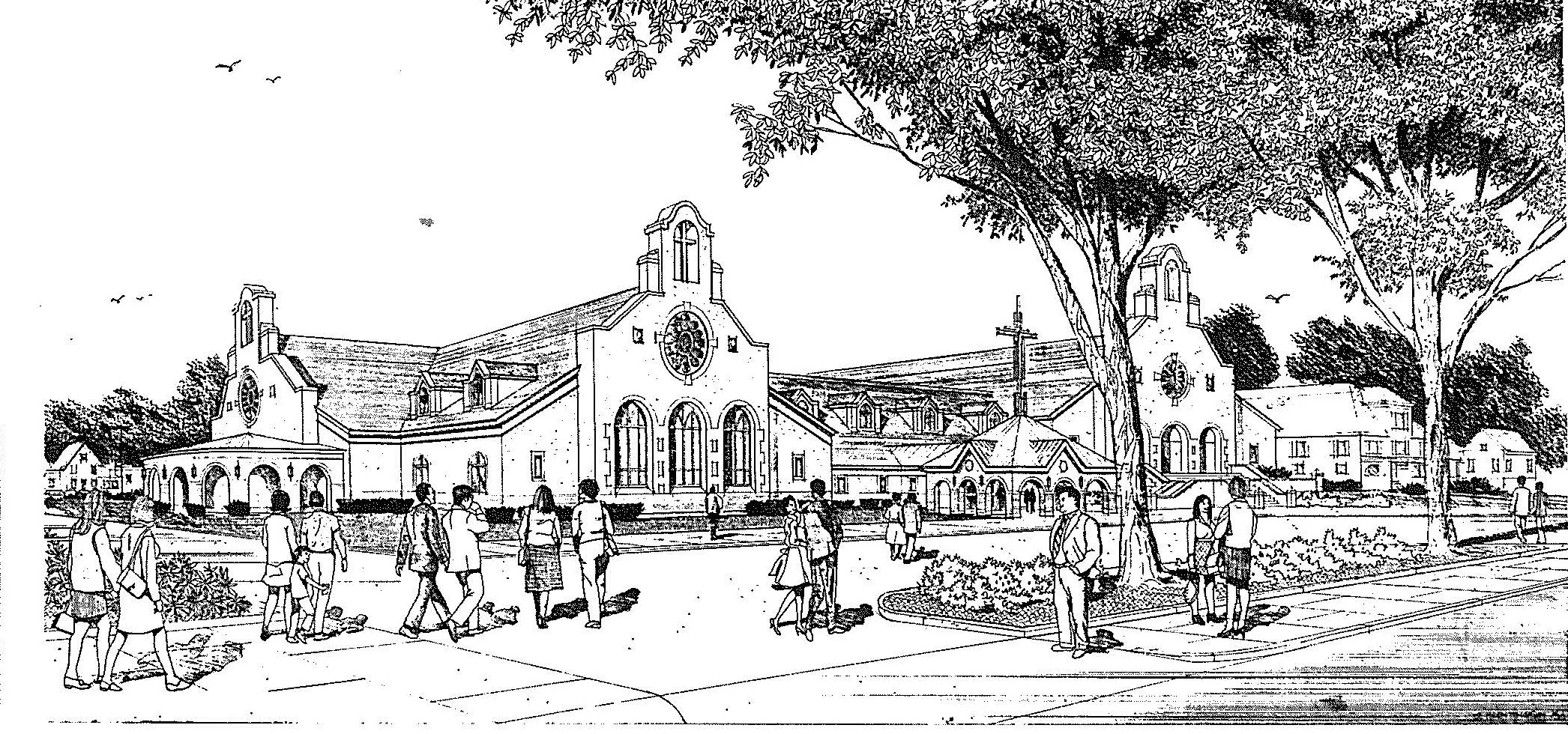 Sketch of the brand new expanded church dedicated 10-24-99.jpg
