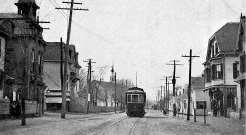 View of Water Street with original church and Merrimack Hall CROP.jpg