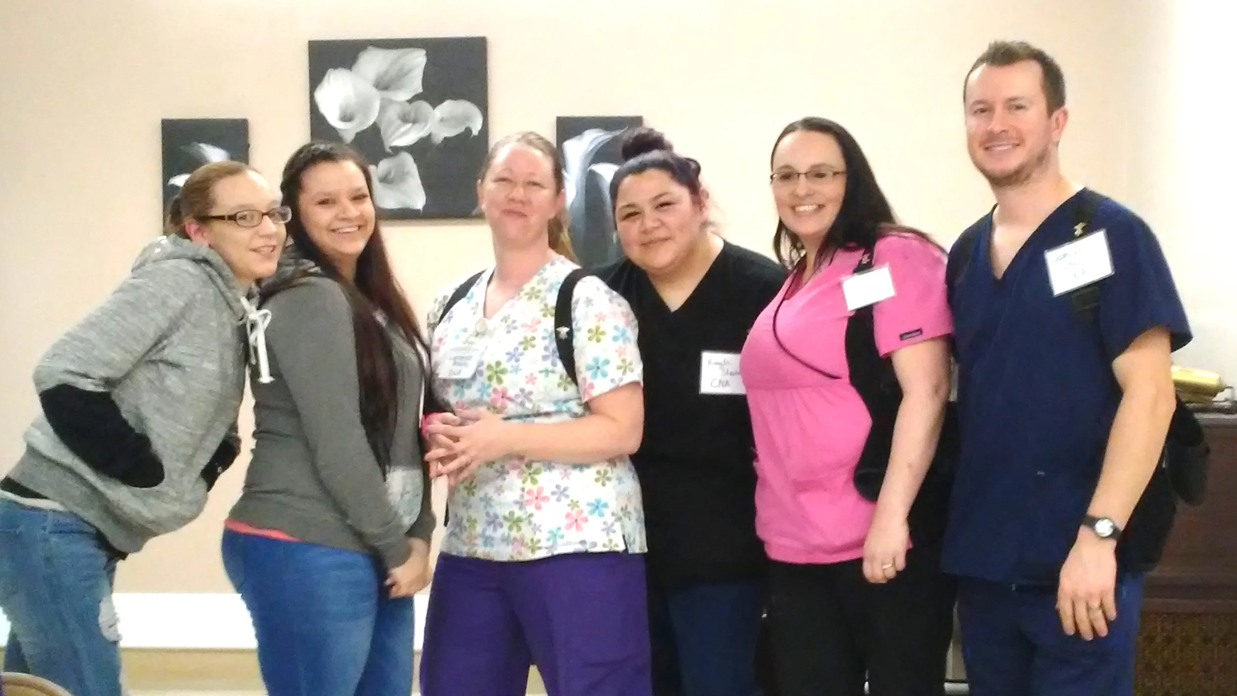 From Right to Left: Chantel Strickler, Micheala Piccinini-Smith,Lynette Atkins, Kayla Steele Joann Obrien, Jamison Walrath